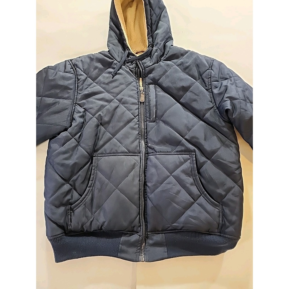 Smith's‎ Workwear Men's Sherpa Lined Hooded Jacket Warm Quilted Outerwear XL